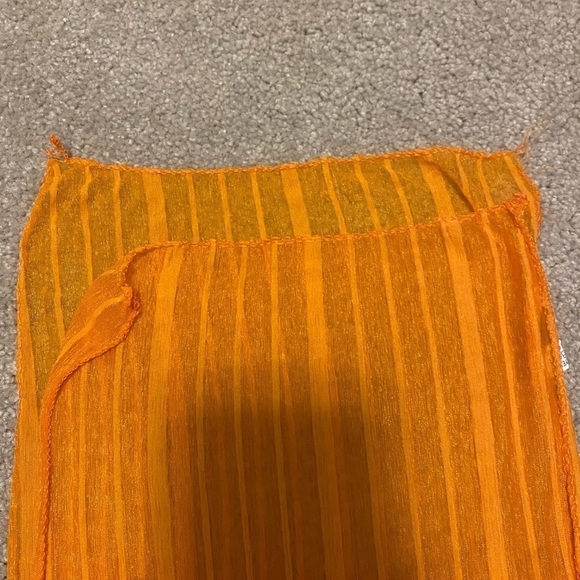 𝅺THIN Orange Scarf - Picture 3 of 9
